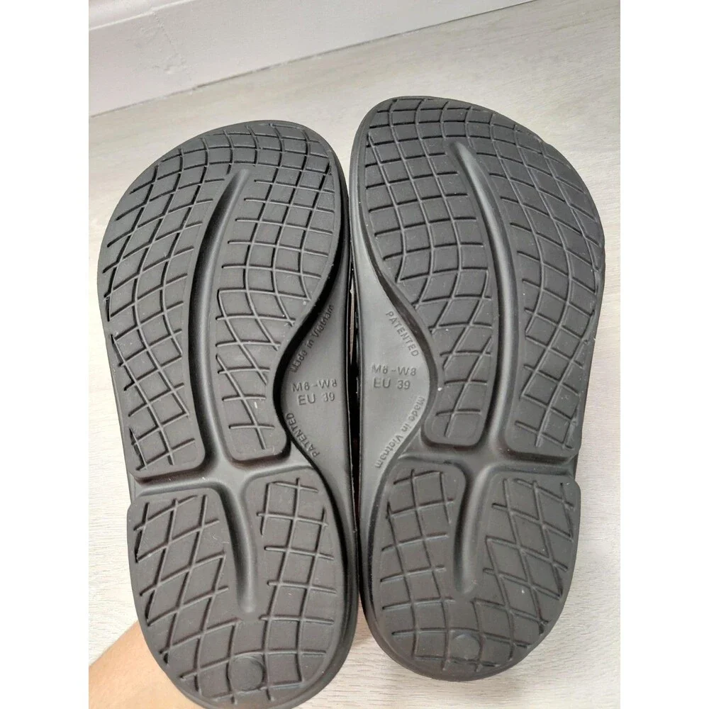 OOFOS OOahh Sport Flex Unisex Black Size Men’s 6 Women’s 8